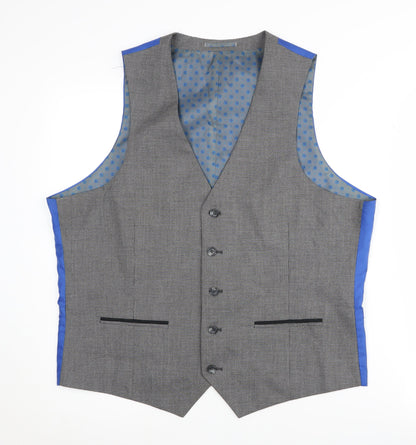 Fellini Tailored Grey Suit Waistcoat Men 42R