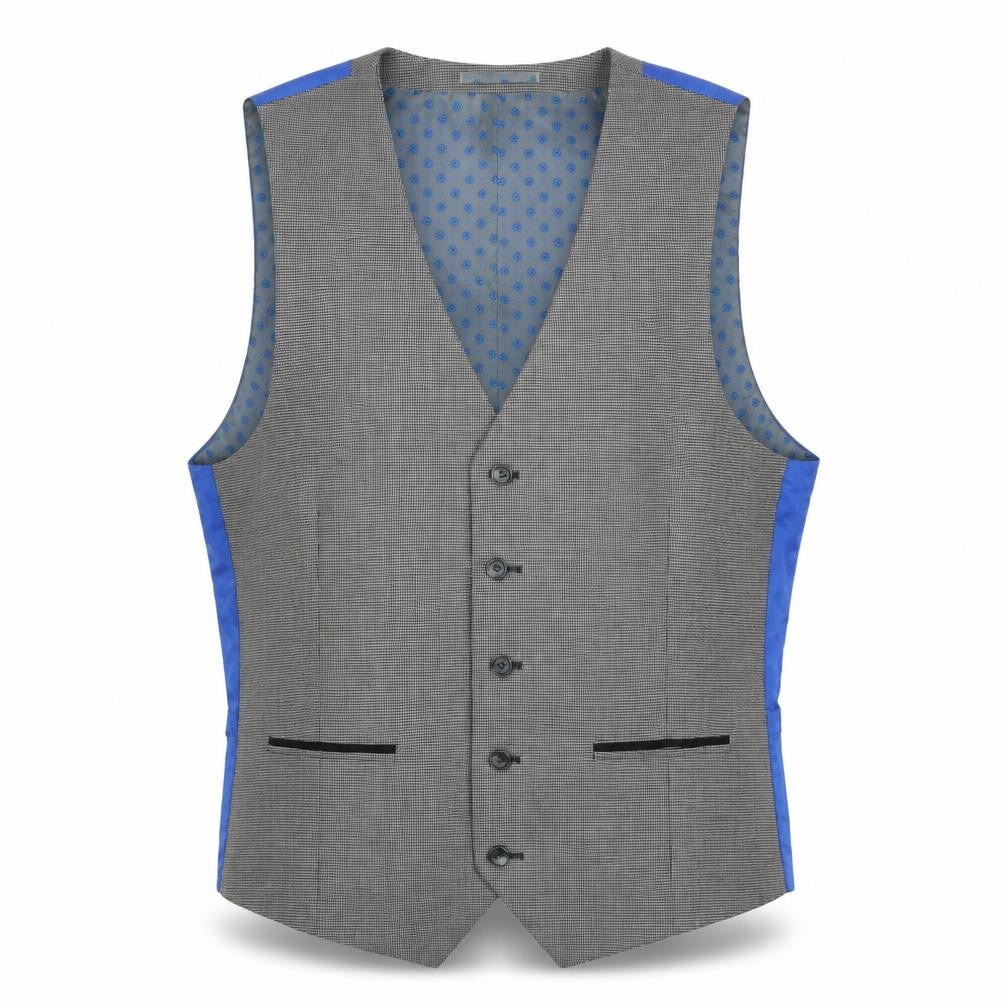 Fellini Tailored Grey Suit Waistcoat Men 42R