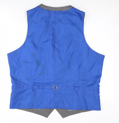 Fellini Tailored Grey Suit Waistcoat Men 42R