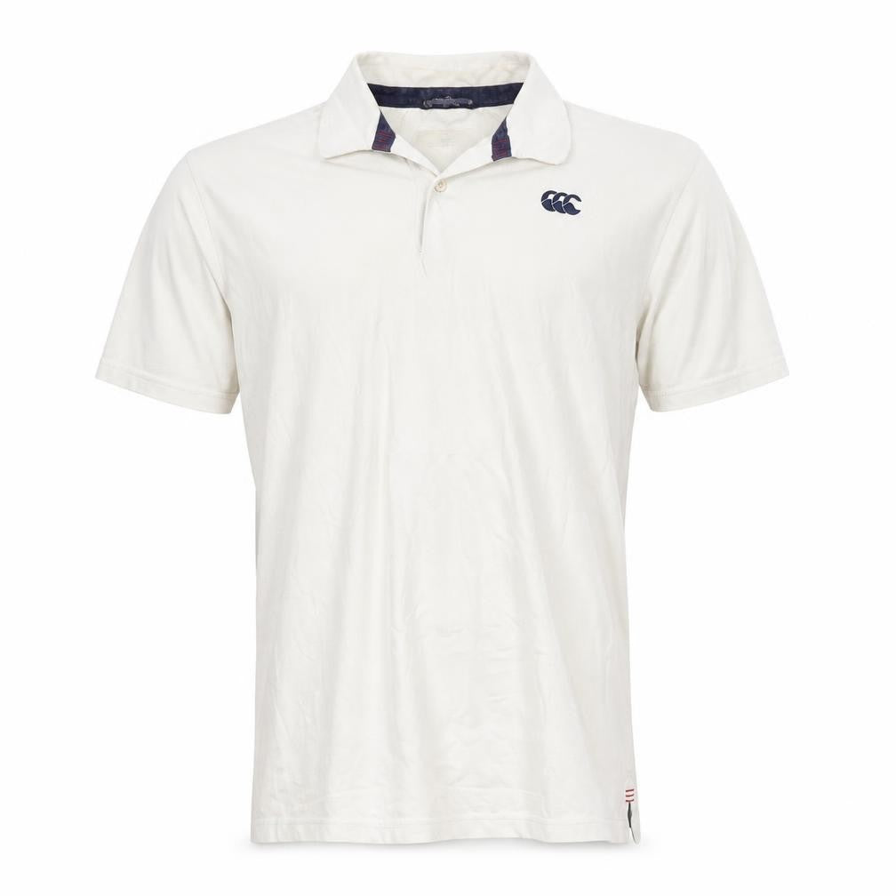 Canterbury Men's White 2XL Polo, Collared Short Sleeve
