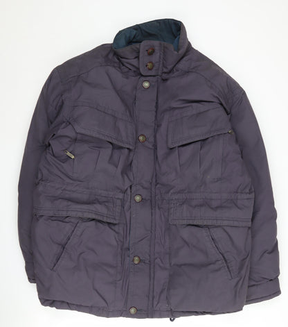 Preloved Unisex Grey Puffer Jacket, Size L, Winter Ready - Front