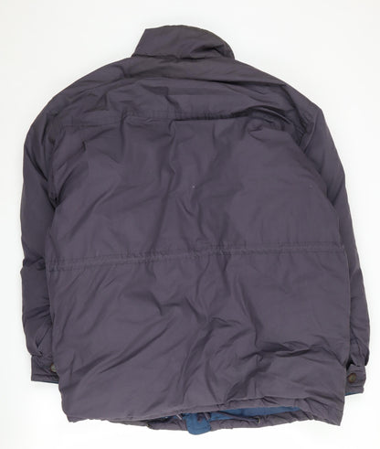 Preloved Unisex Grey Puffer Jacket, Size L, Winter Ready - Back