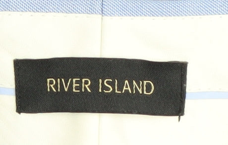 River Island Women's Blue Trousers, Size 30/32, Mid-Rise