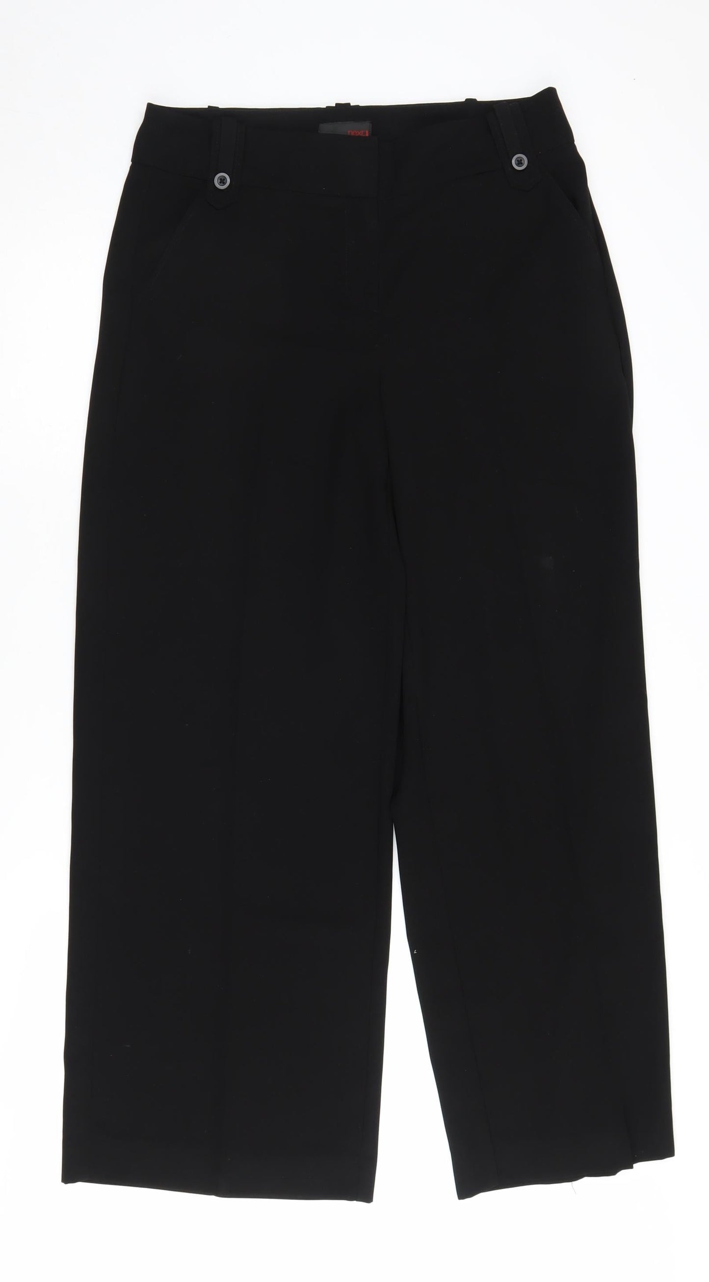 Next Women's Black Trousers Size 12, Polyester, Good Condition