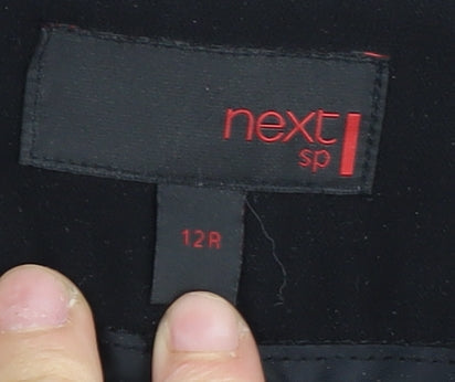 Next Women's Black Trousers Size 12, Polyester, Good Condition