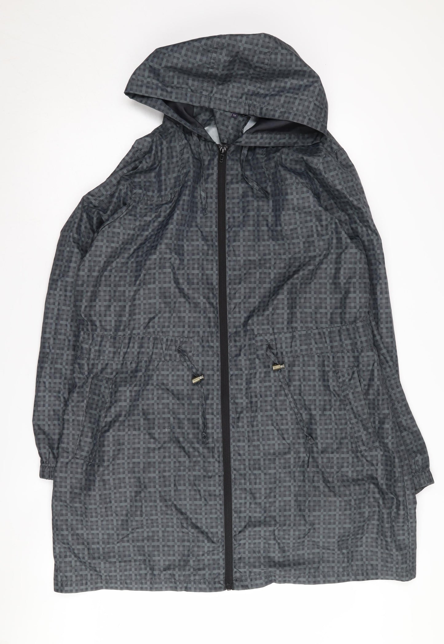 Marks and Spencer Women's Grey Check Hooded Jacket M