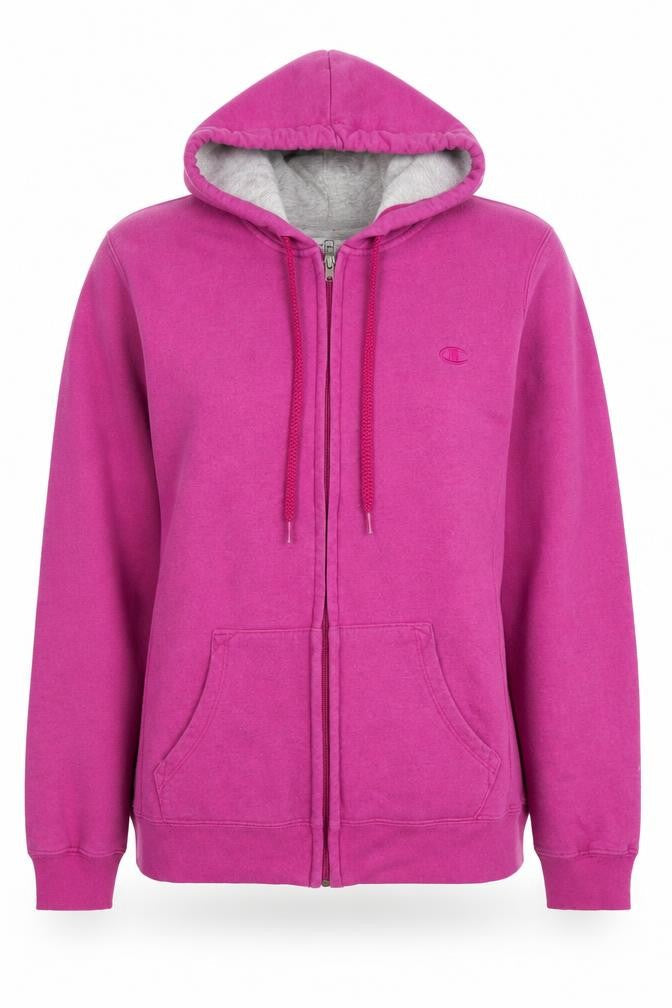 Champion Women's Pink Full Zip Hoodie Medium