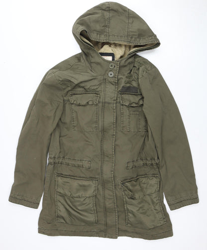 Additional front view of EDC Women's Green Parka Jacket with Hood -, size S