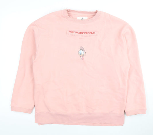 Ordinary People Women Pink Pullover Sweatshirt S Disney