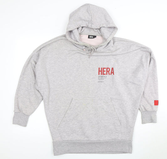 HERA Women's Grey Hoodie S - Cotton Blend Casual Style