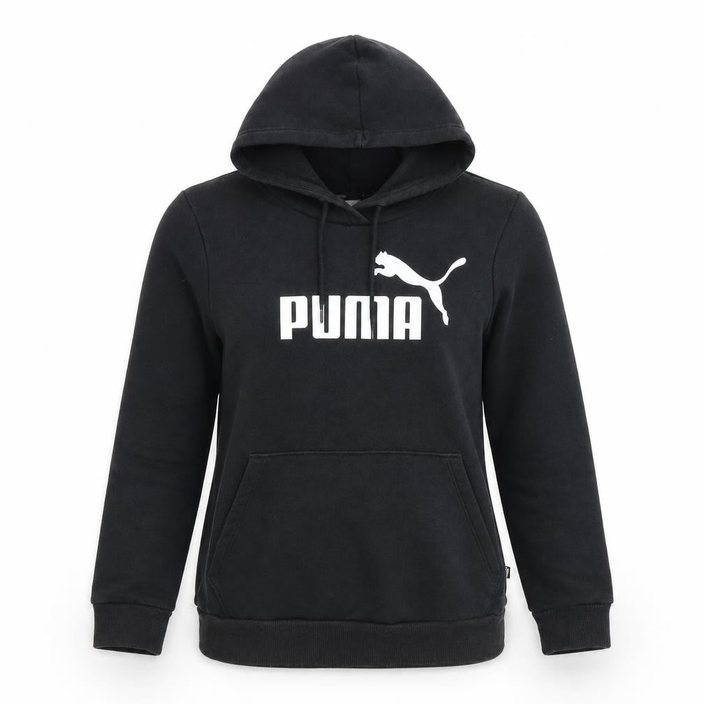 Puma Black Unisex Pullover Hoodie, Size 12, Casual Style