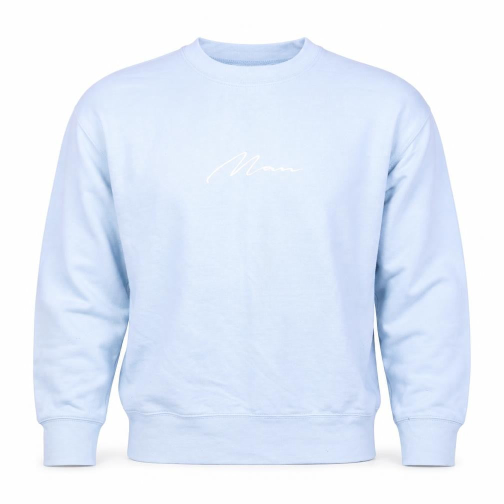 boohooMAN Men's Blue Pullover Sweatshirt S