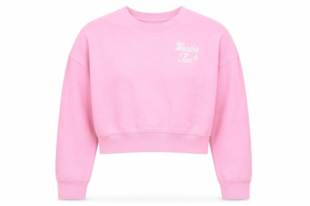 Zara Girls Pink Pullover Sweatshirt 11-12 Years Graphic Print