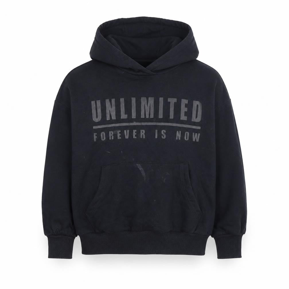 Boys Black Pullover Hoodie 5 Years - Hooded Graphic Print