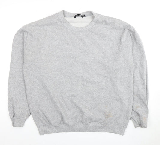 Prettylittlething Grey Unisex Sweatshirt Size 18