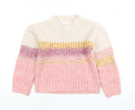 Marks and Spencer Girls Multicoloured Pullover Jumper - Size 6