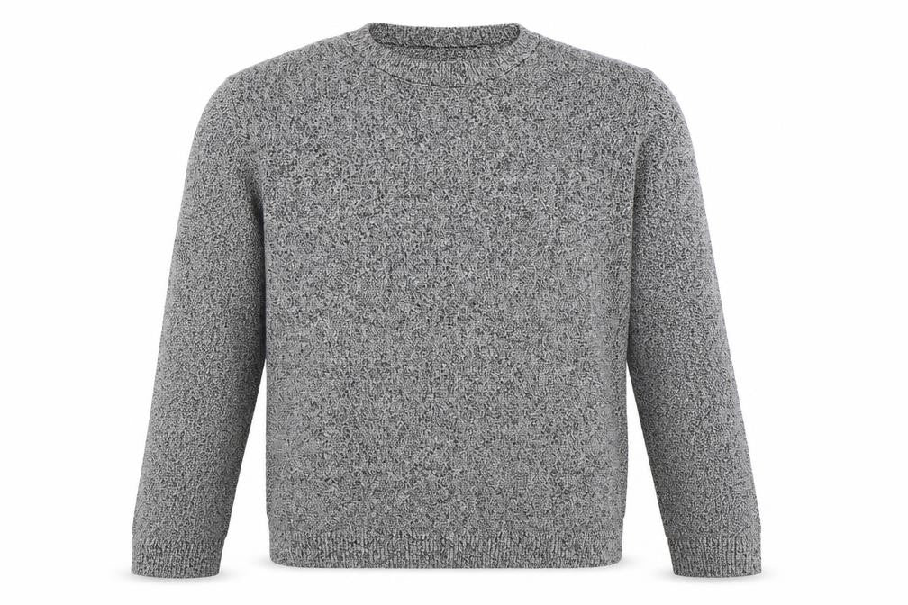 Topman Men's Grey Chunky-Knit Pullover Jumper, L