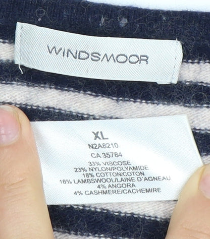 Windsmoor Women's Multicoloured Striped Pullover Jumper XL