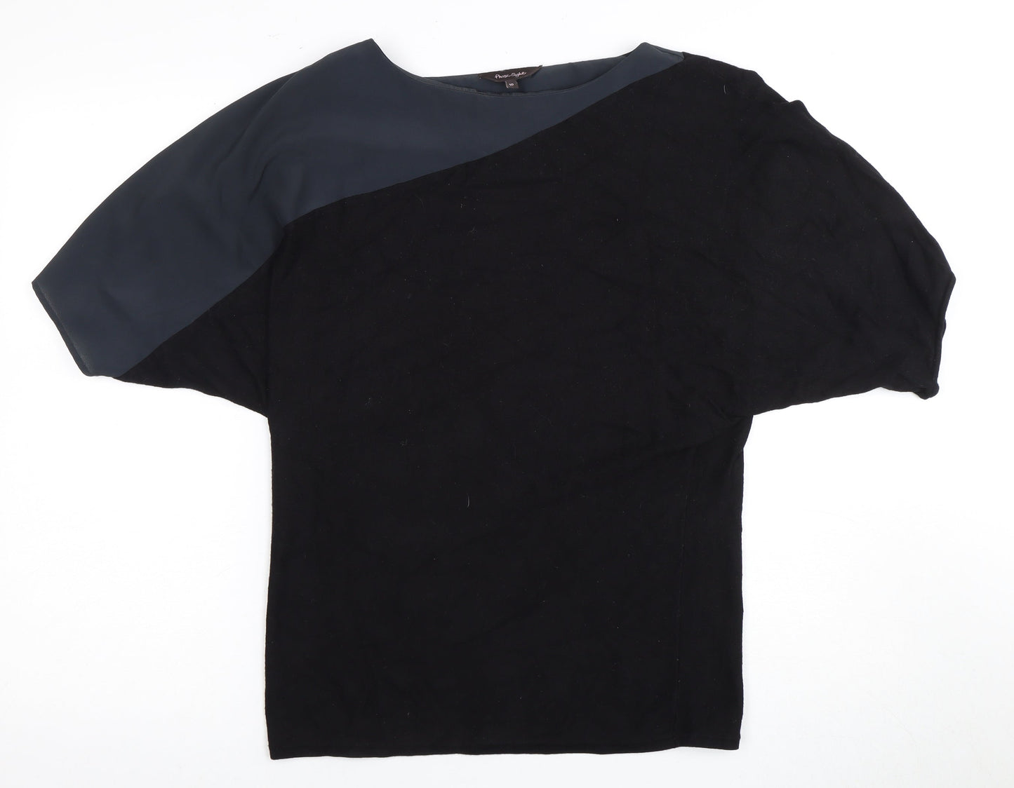 Frank Lyman Women's Black Colourblock Top, Size 10
