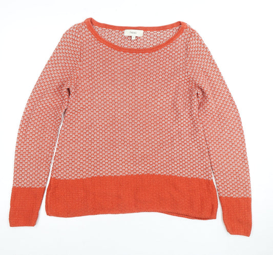 Next Women's Red Geometric Knit Jumper Size 10