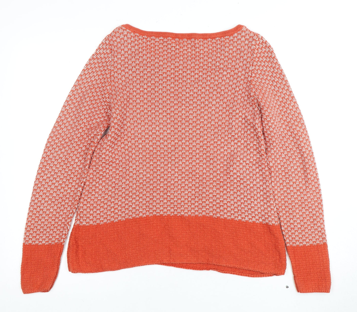 Next Women's Red Geometric Knit Jumper Size 10