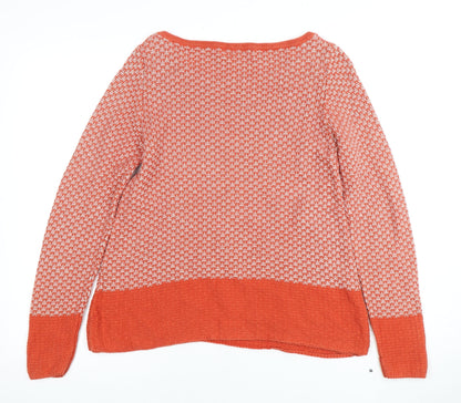 Next Women's Red Geometric Knit Jumper Size 10