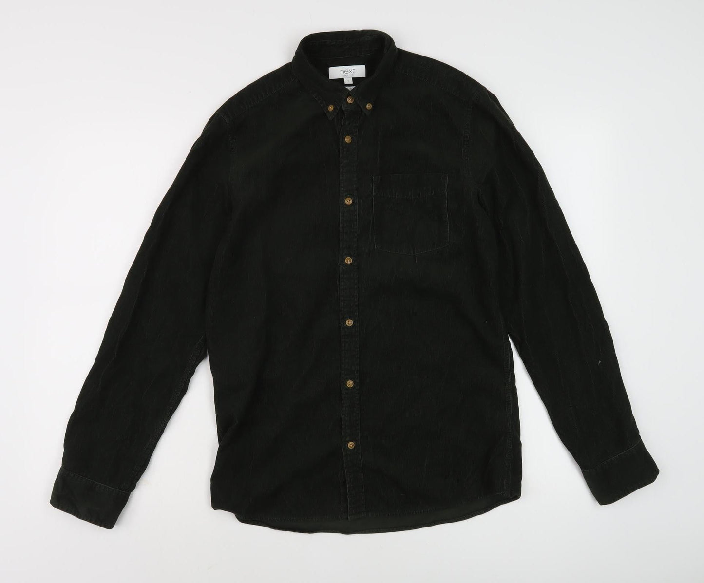 Next Men's Black Slim Fit Casual Shirt, Size S