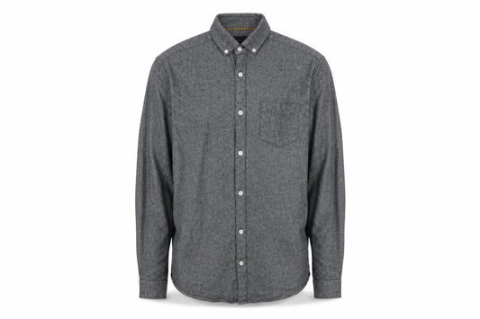 Fairlane & Sons Men's Grey Button-Up Shirt M
