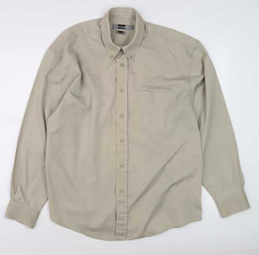 armando Men's Beige Long Sleeve Shirt L
