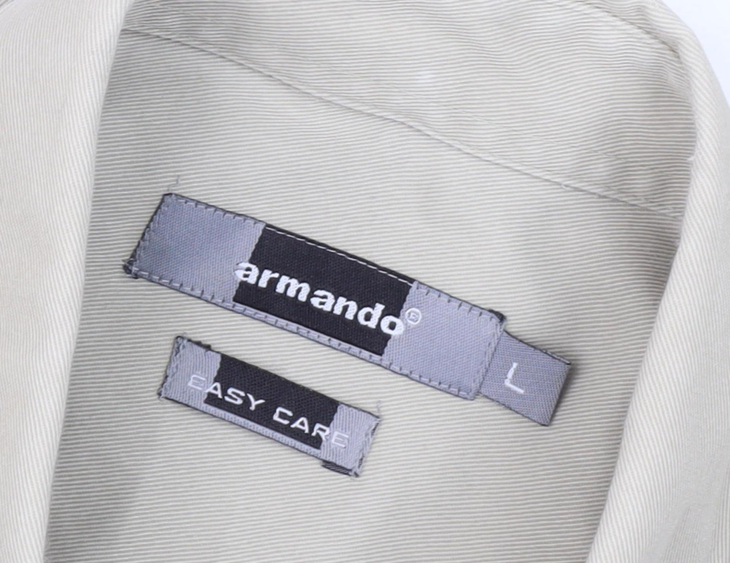 armando Men's Beige Long Sleeve Shirt L