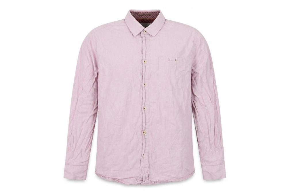 Ted Baker Men's Pink Long Sleeve Button-Up Shirt L