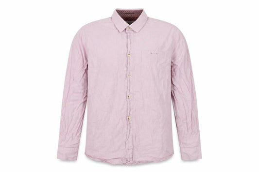 Ted Baker Men's Pink Long Sleeve Button-Up Shirt L