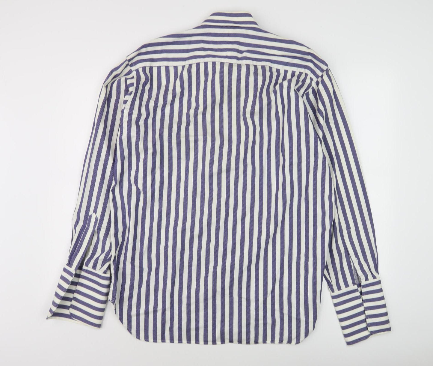 Chester Barrie Men's Striped Dress Shirt, 16.5, Purple