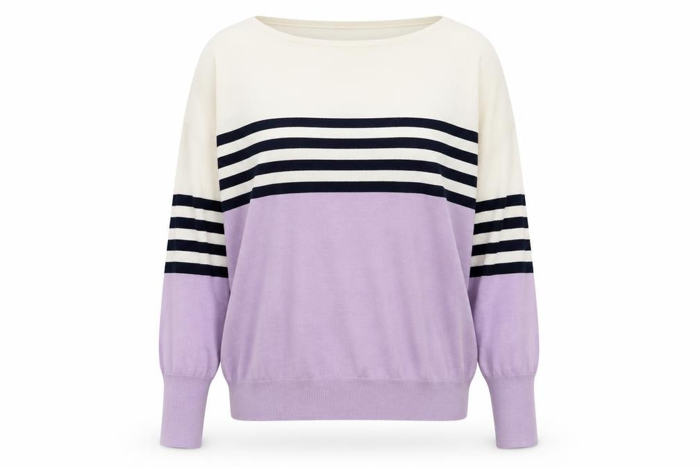 Only & Sons Women's Multicoloured Striped Pullover Jumper L