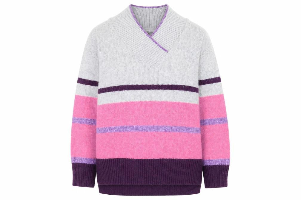 Next Women's Multicoloured Striped Pullover Jumper, Size 14