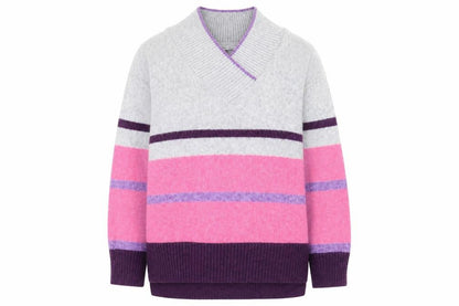 Next Women's Multicoloured Striped Pullover Jumper, Size 14