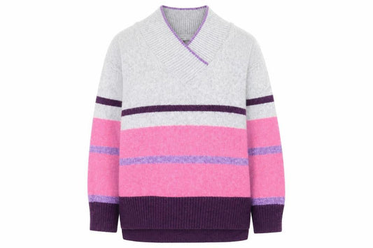Next Women's Multicoloured Striped Pullover Jumper, Size 14