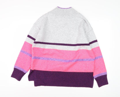 Next Women's Multicoloured Striped Pullover Jumper, Size 14