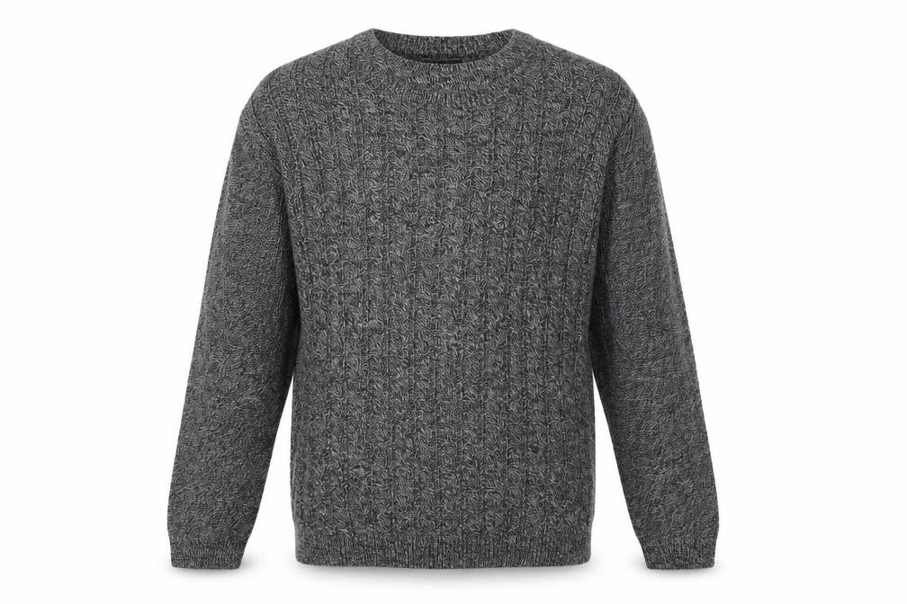 Topman Men's Grey Cable-Knit Pullover Jumper M