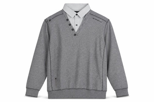 Next Men's Grey Henley Jumper L - Casual Collared Style