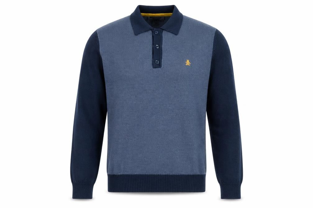 Penguin Men's Blue Pullover Jumper L Classic Knit