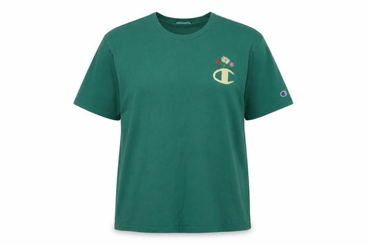 Champion Unisex Green XL T-Shirt, Crew Neck, Cotton Jersey