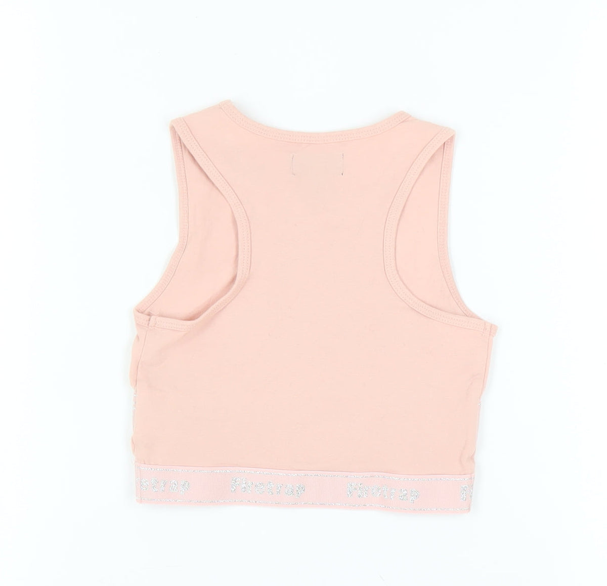 Back view of Firetrap girls’ pink cropped tank top 7-8 years