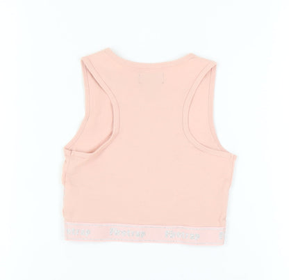 Back view of Firetrap girls’ pink cropped tank top 7-8 years