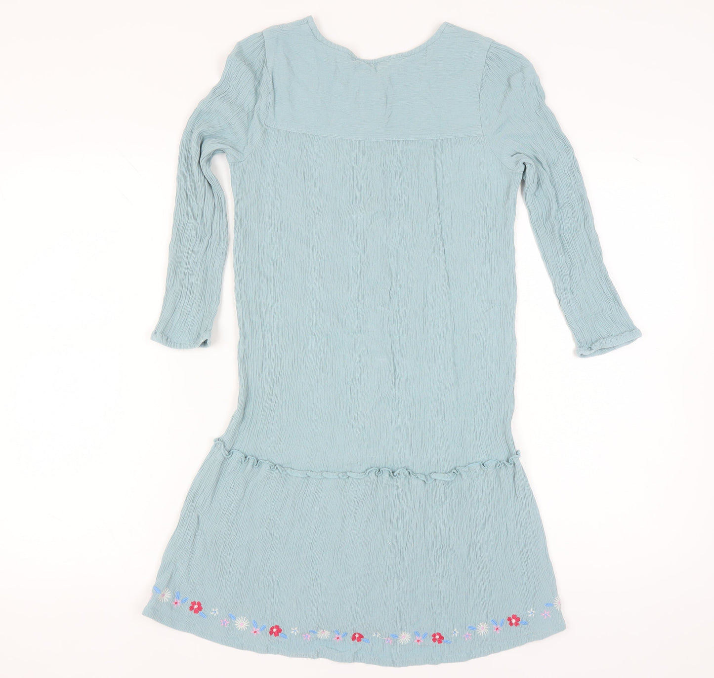FatFace Girls Green Embroidered Dress 11-12 Years