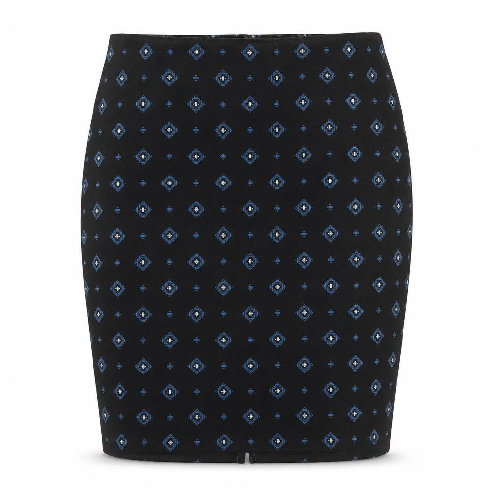 Marks & Spencer Women's Black Geometric Pencil Skirt - Size 20