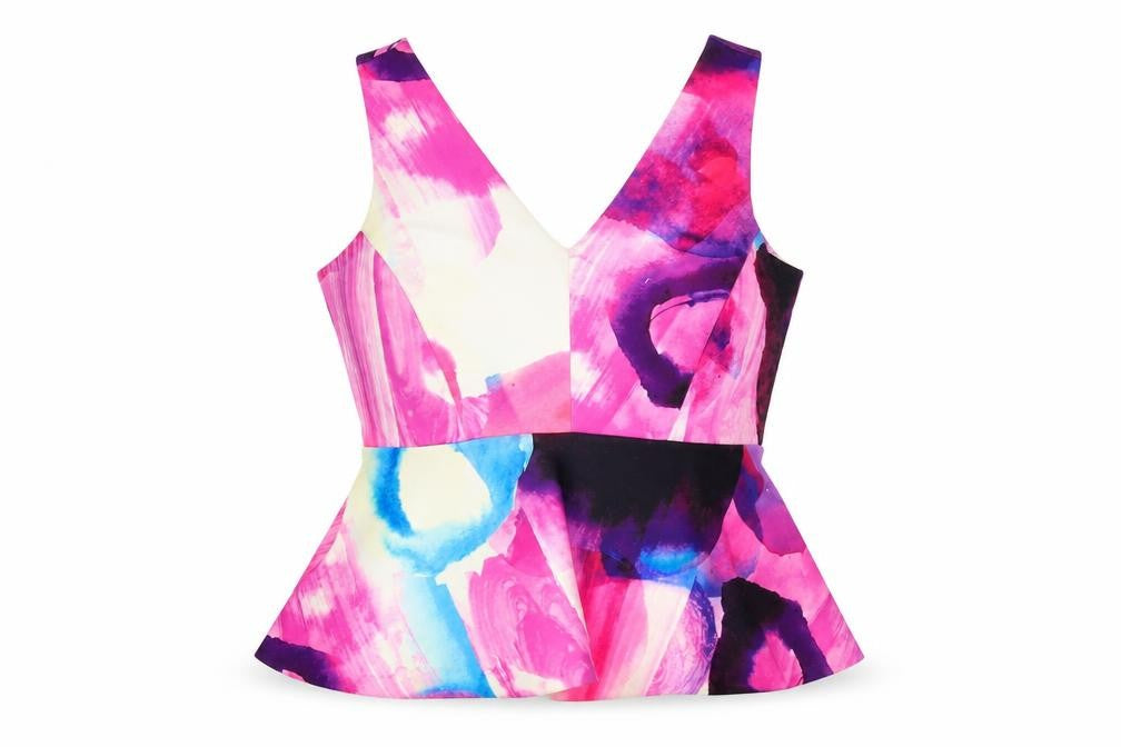 H&M Women's Multicoloured V-Neck Tank Top, Size 12