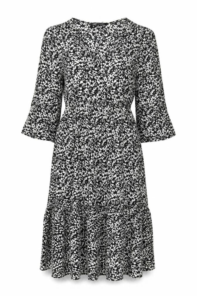 ZARA Women's Black Floral Midi Dress XS