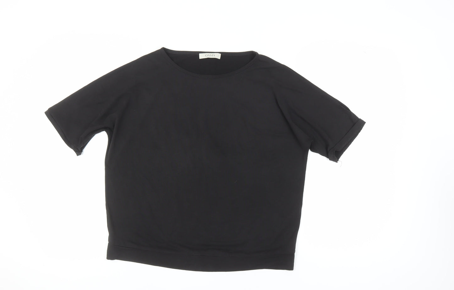Oasis Women’s Black T-Shirt, Size S, Classic Casual