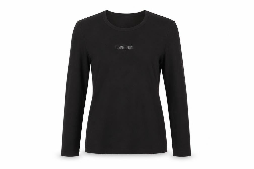 Mexx Women's Black Long Sleeve Basic T-Shirt L